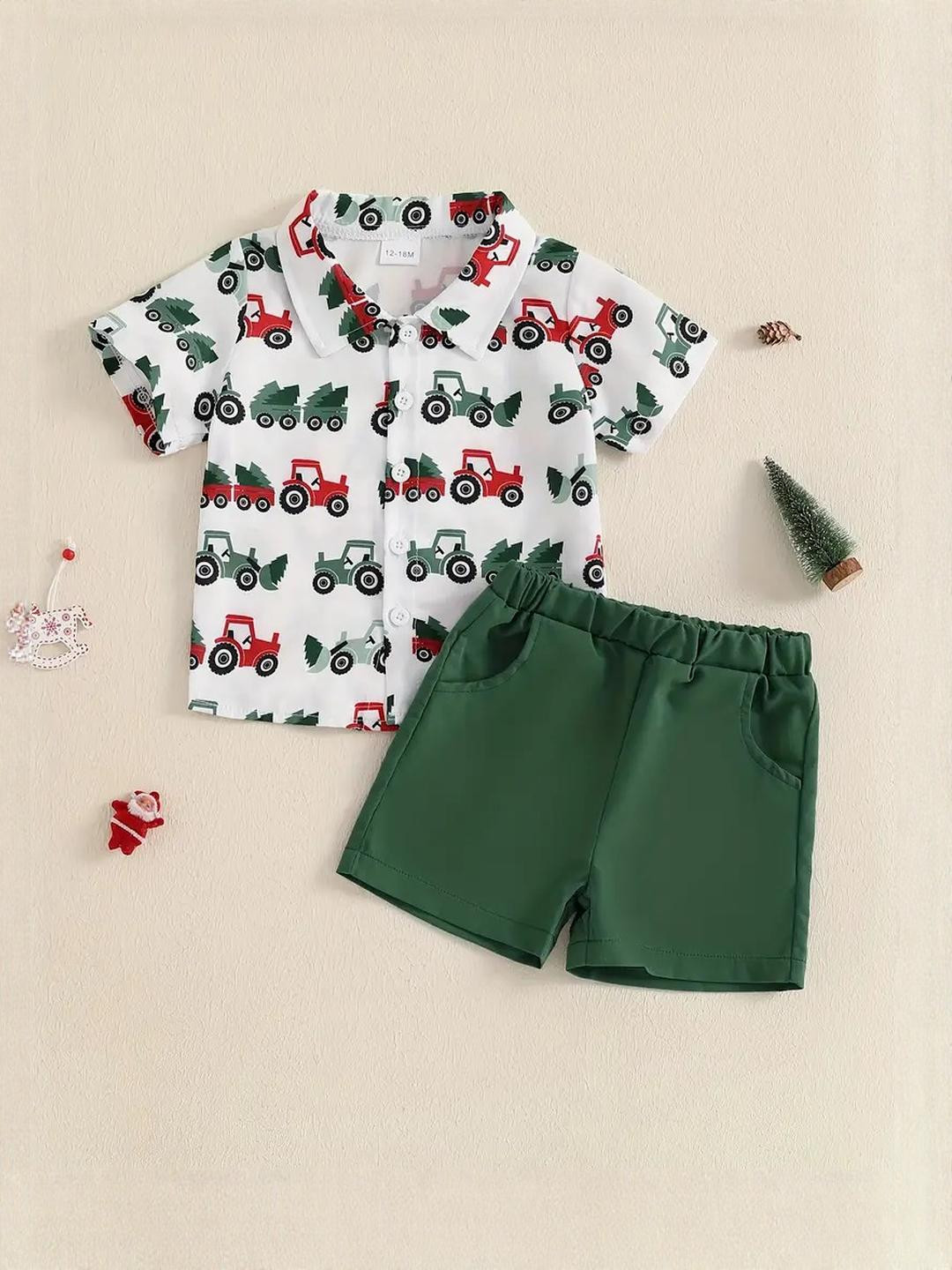 SHREE VANKIYA HANUMANJI FASHION Kids Printed Shirt with Shorts