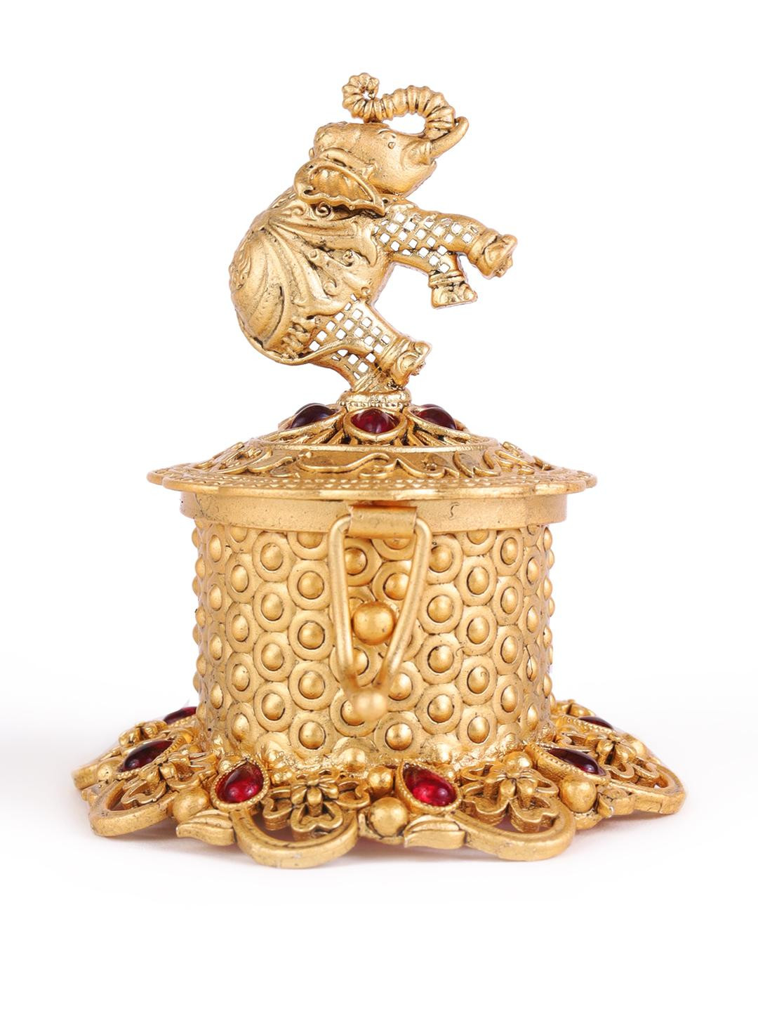 Saloni Fashion Jewellery Gold Plated Brass Sindoor Box