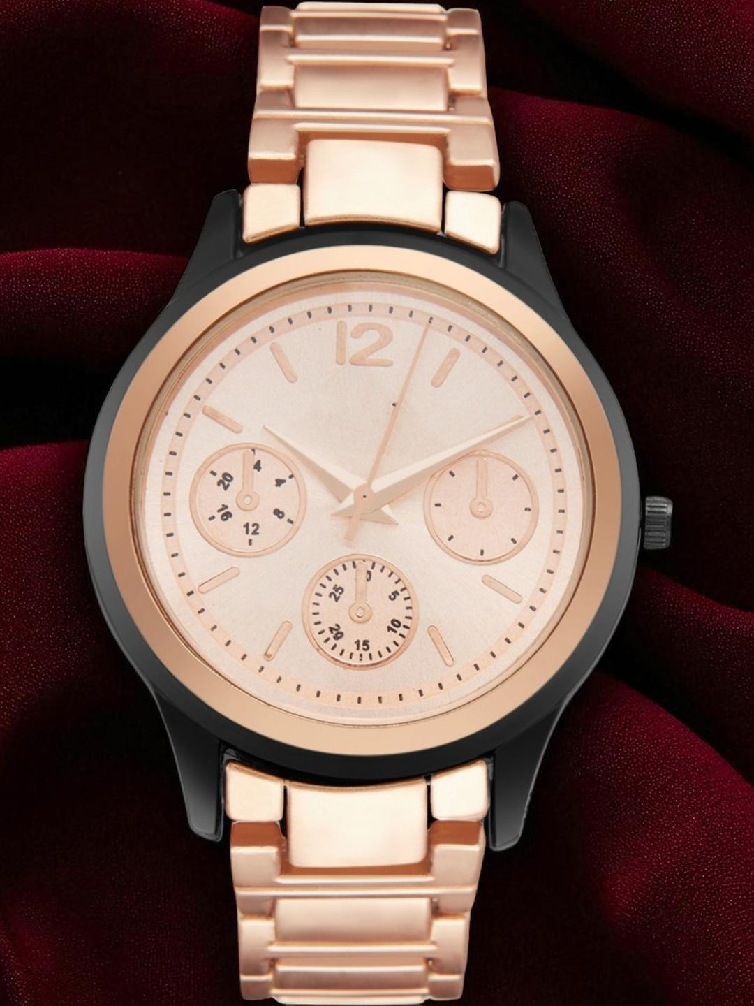 SZN Women Dial & Stainless Steel Straps Analogue Watch Lovely copper DLSZNS-Rose Gold