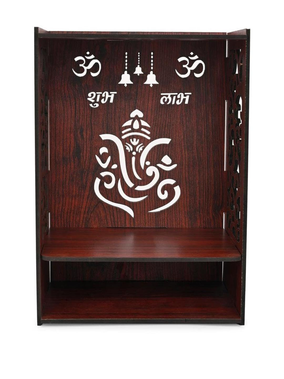 SOMIL Brown Free Standing Wooden Home Temple
