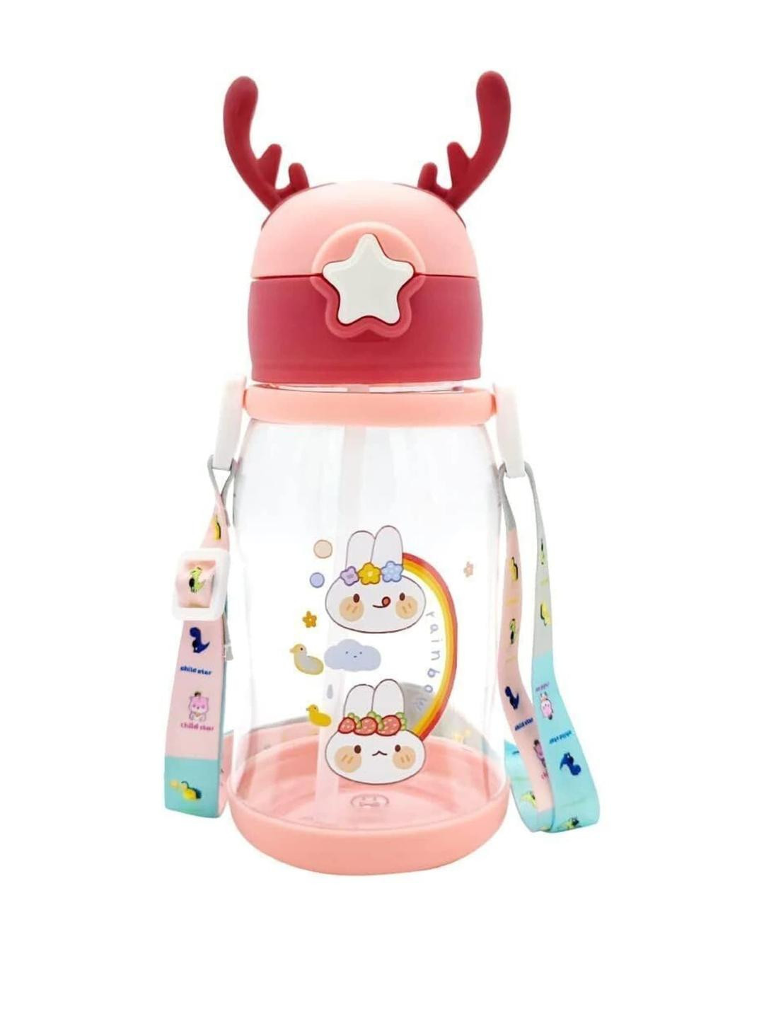 ARPANA BRIGHT Kids Pink Single Plastic Printed Water Bottle