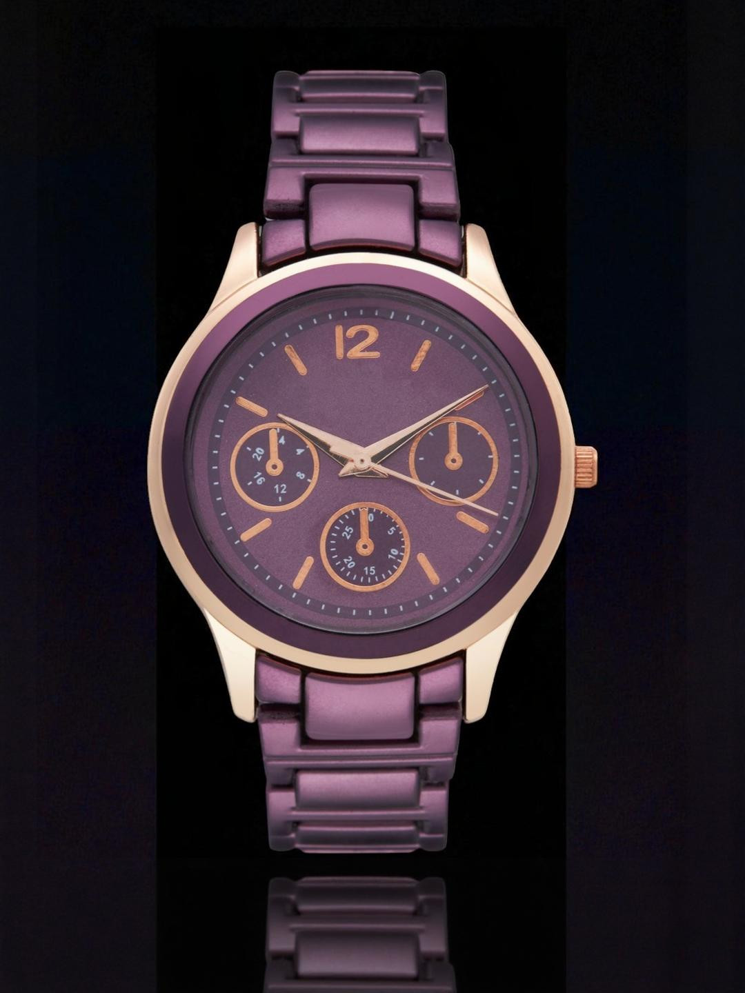 SZN Women Dial & Stainless Steel Straps Analogue Watch Lovely purpleDLSZNS-Purple