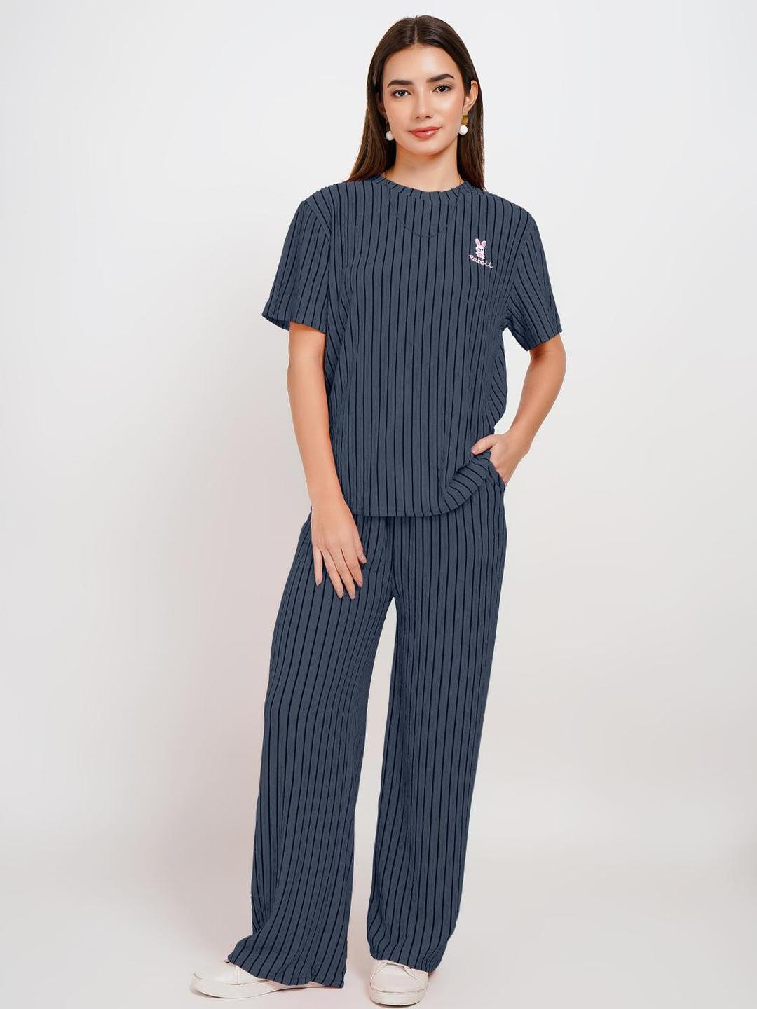 Lugo Women Rabbit Stripes Co-ords Set
