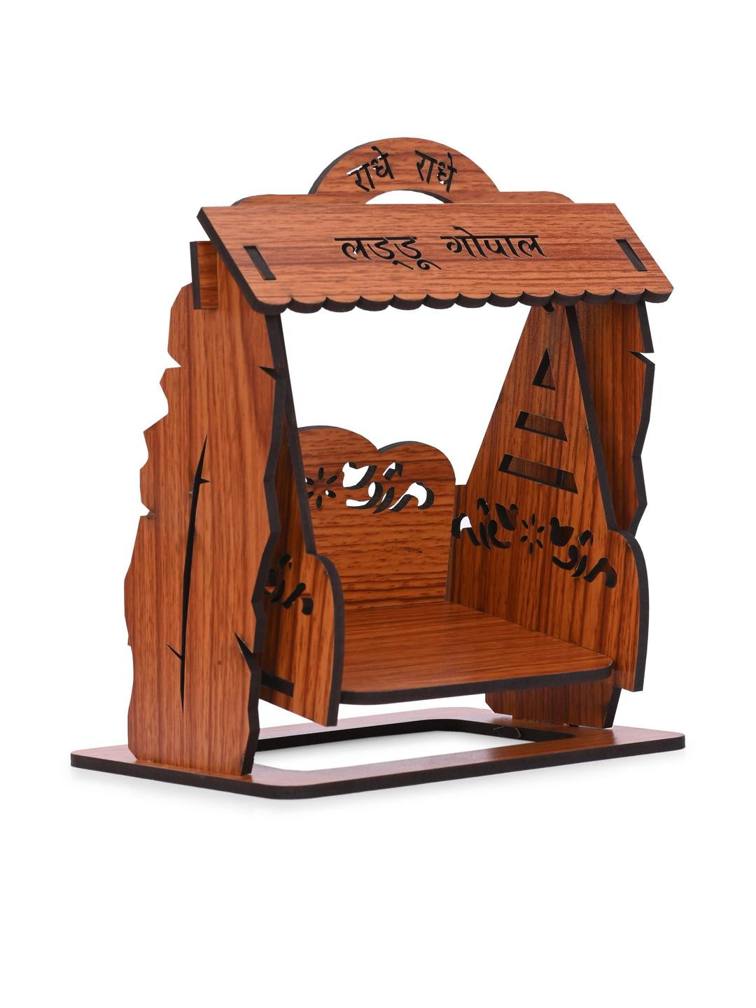 Somil Shiny Wooden Temple, Sighasan, Pooja Chauki, Palang, Palna