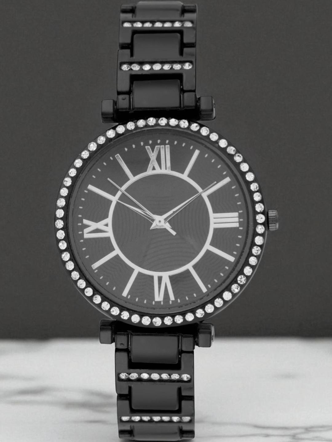 SZN Women Dial & Stainless Steel Straps Analogue Watch Glory BlackDLSZNS