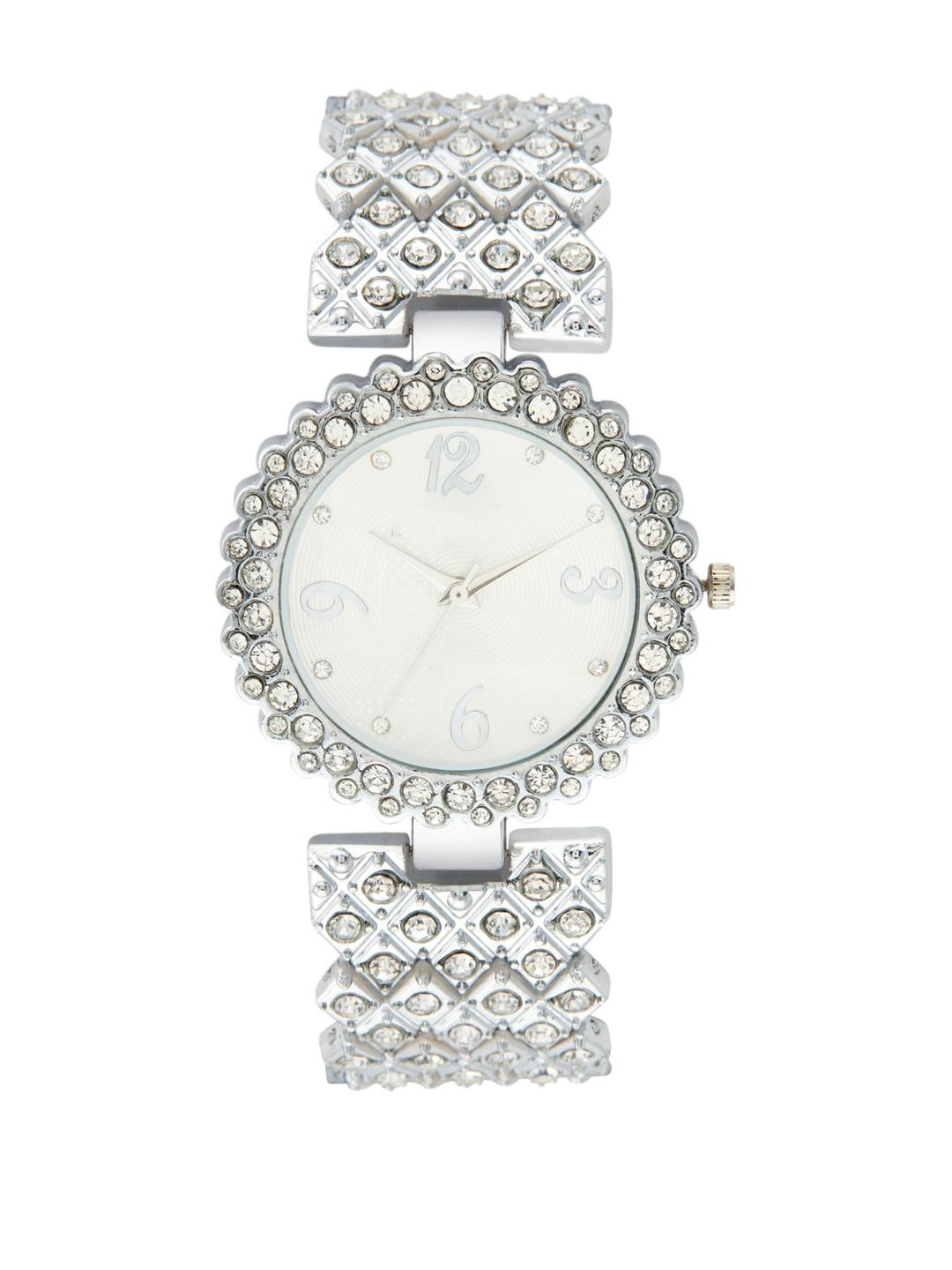 SZN Women Dial & Stainless Steel Straps Analogue Watch Dollar silver DLSZNS