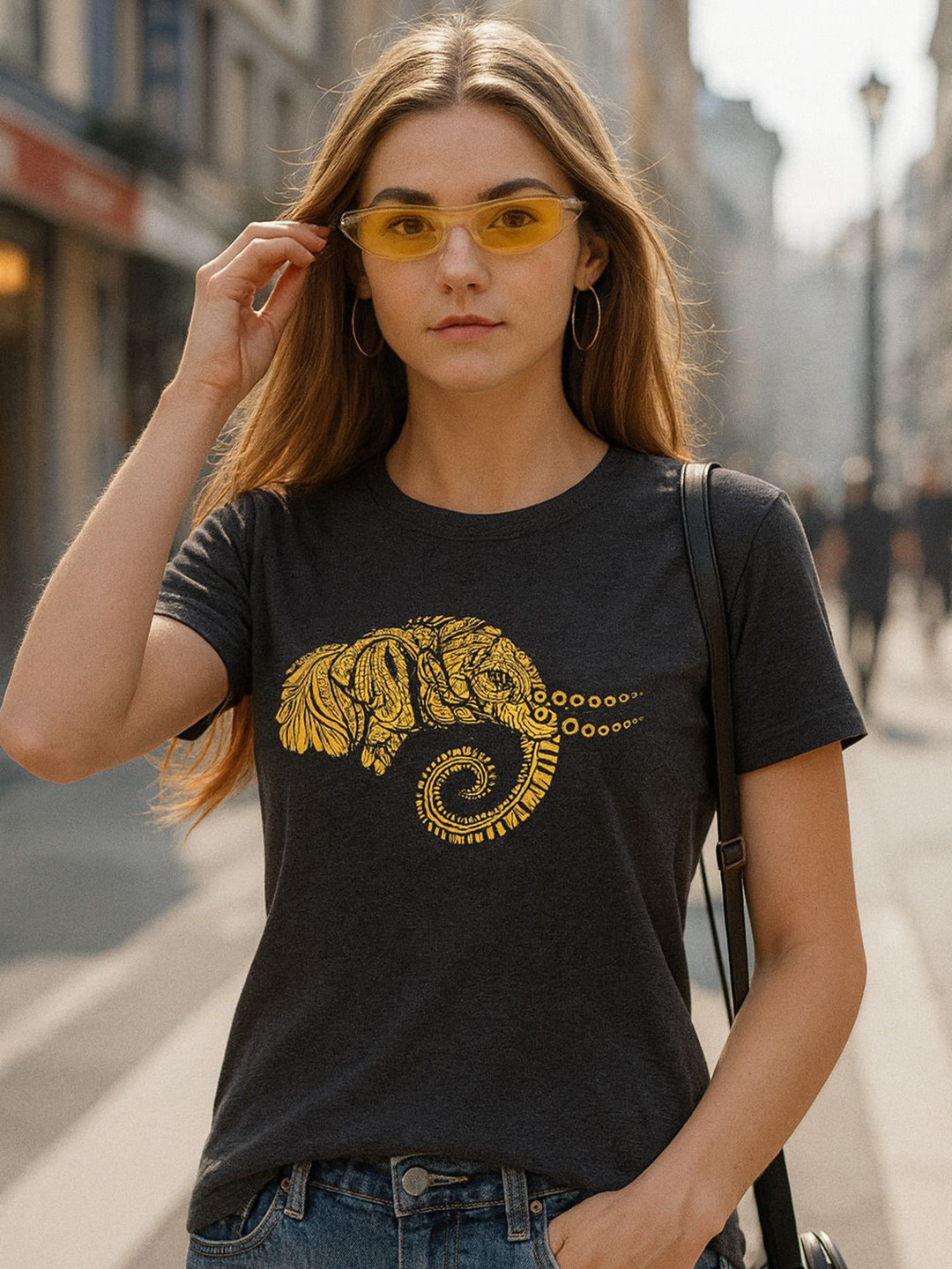 Fabflee Women Graphic Printed Round Neck T-shirt