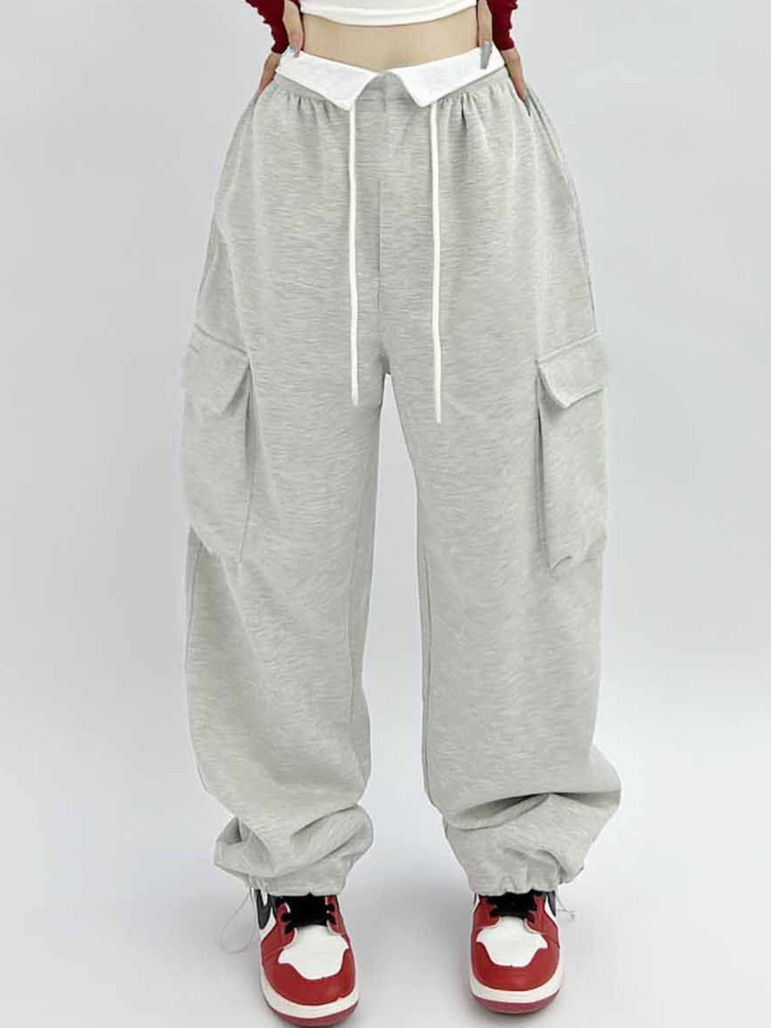 Pookiie Women Baggy Relaxed Easy Wash Anti Fit Trousers
