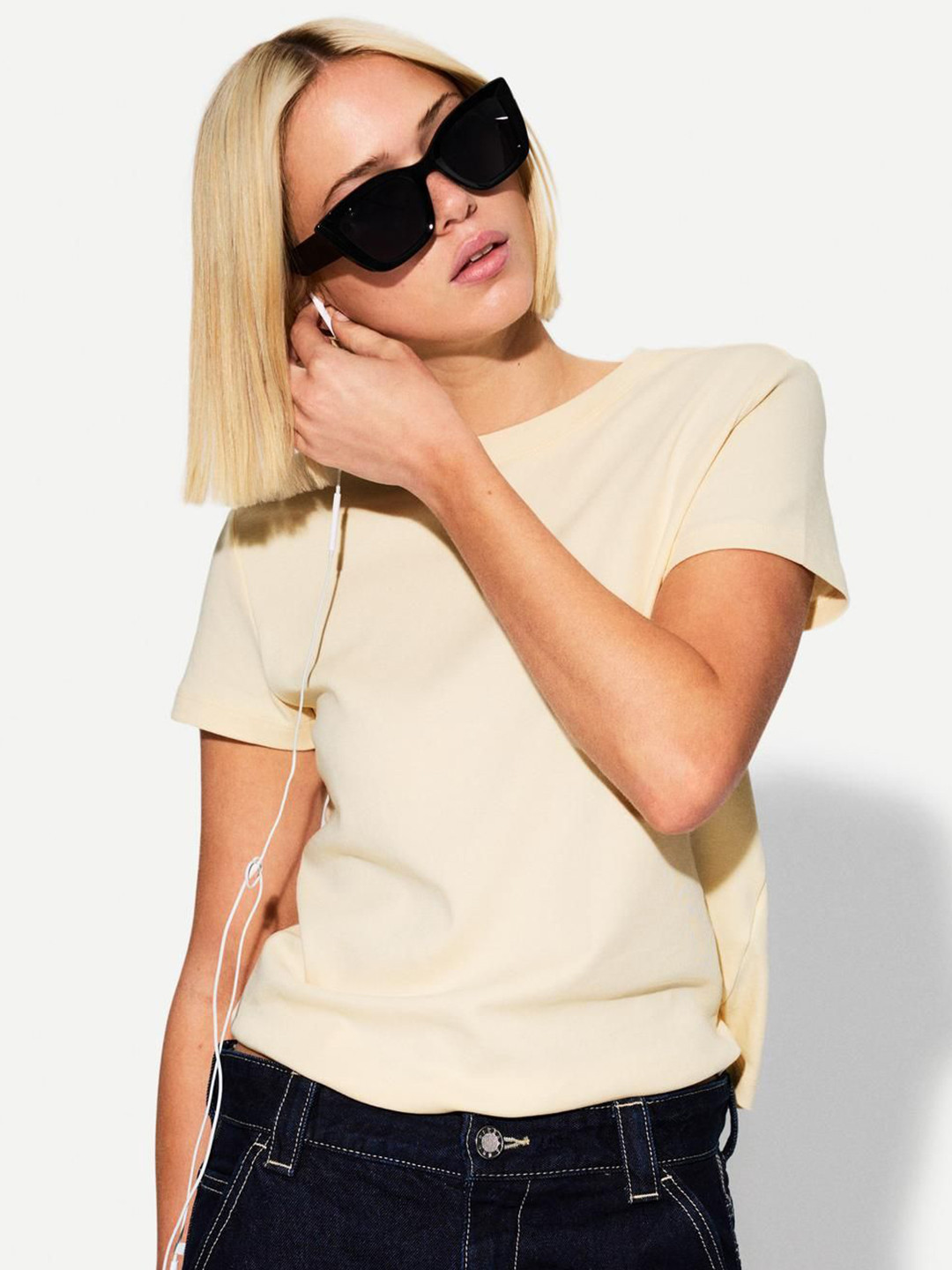 Bershka Short Sleeve Heavy Cotton T-shirt