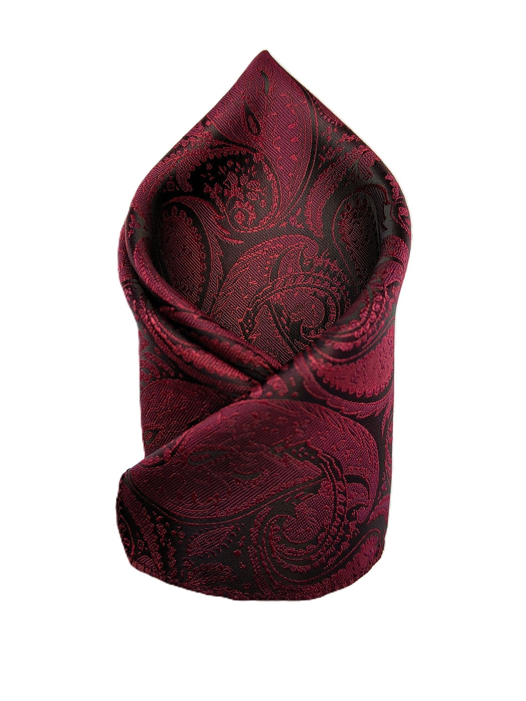 VOICI Printed Satin Paisley Design Pocket Square Satin