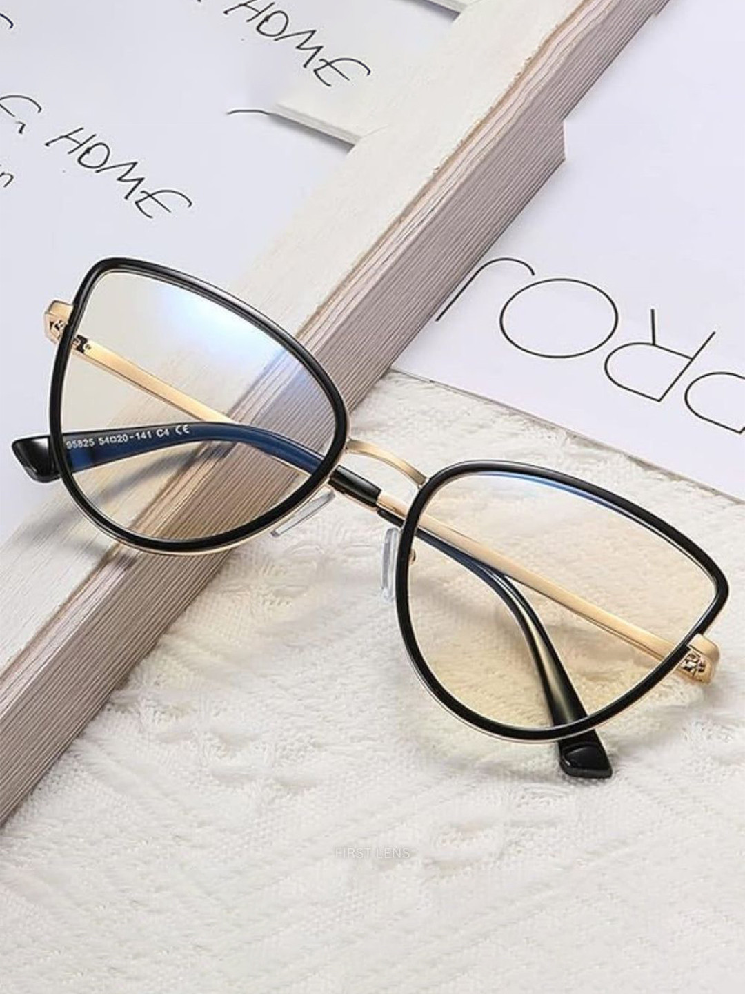 First Lens Unisex Full Rim Butterfly Frames Lucent Blue Light Computer Glasses B010