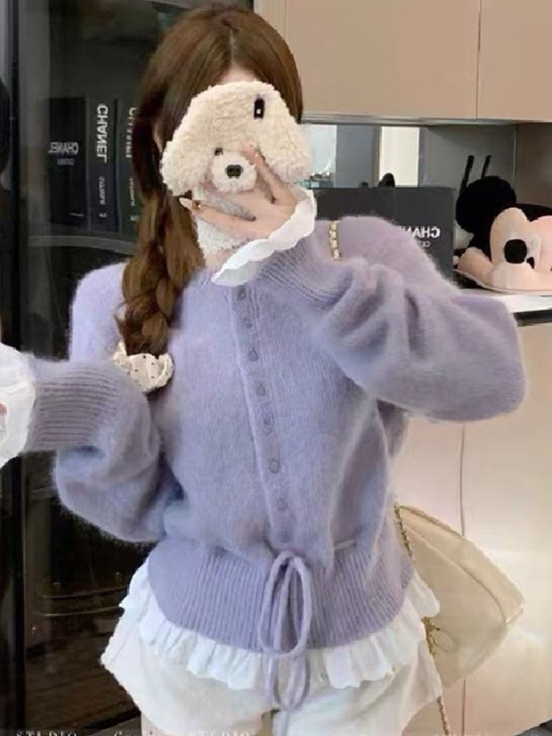 DressBerry Women Purple Cotton Pullover Sweaters