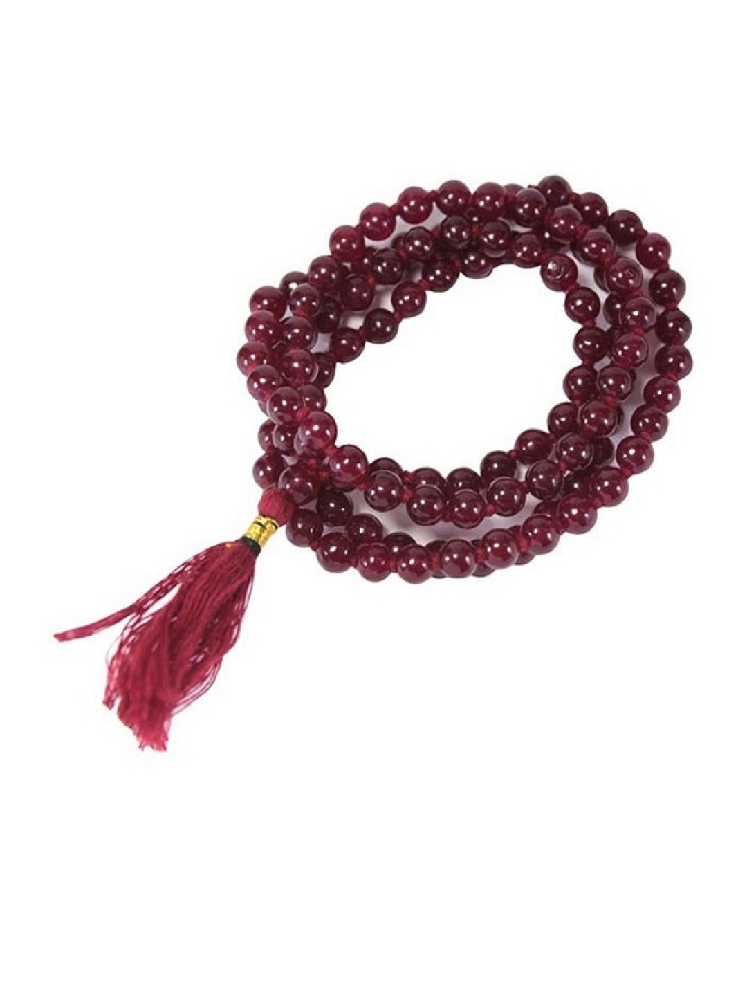 numeroastro Unisex Red Metal Hakik Mala Necklace