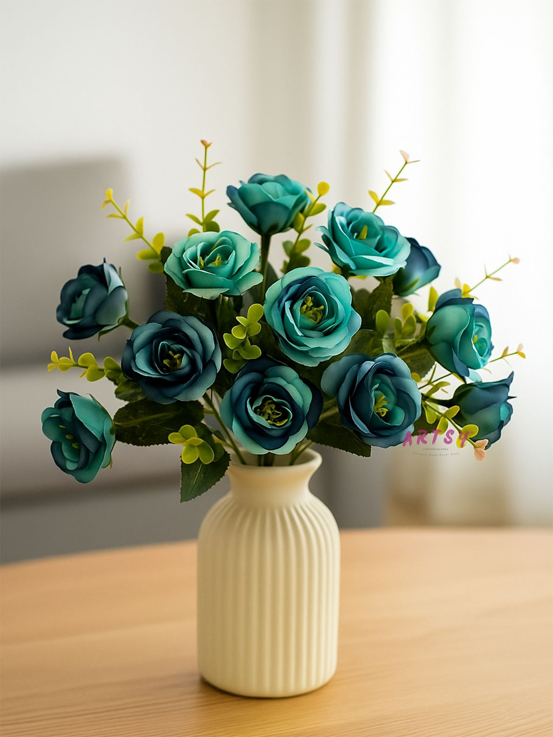 ARTSY Blue 2 Pieces Poppy Artificial Flowers