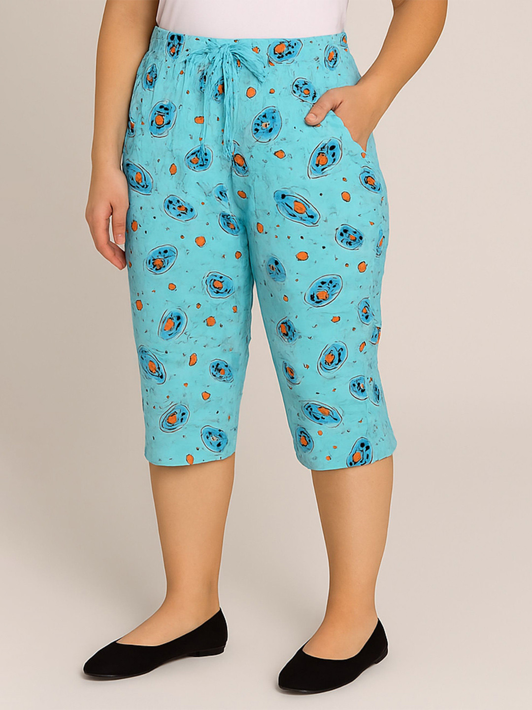 SANDPIPER Women  Printed Cotton Capris