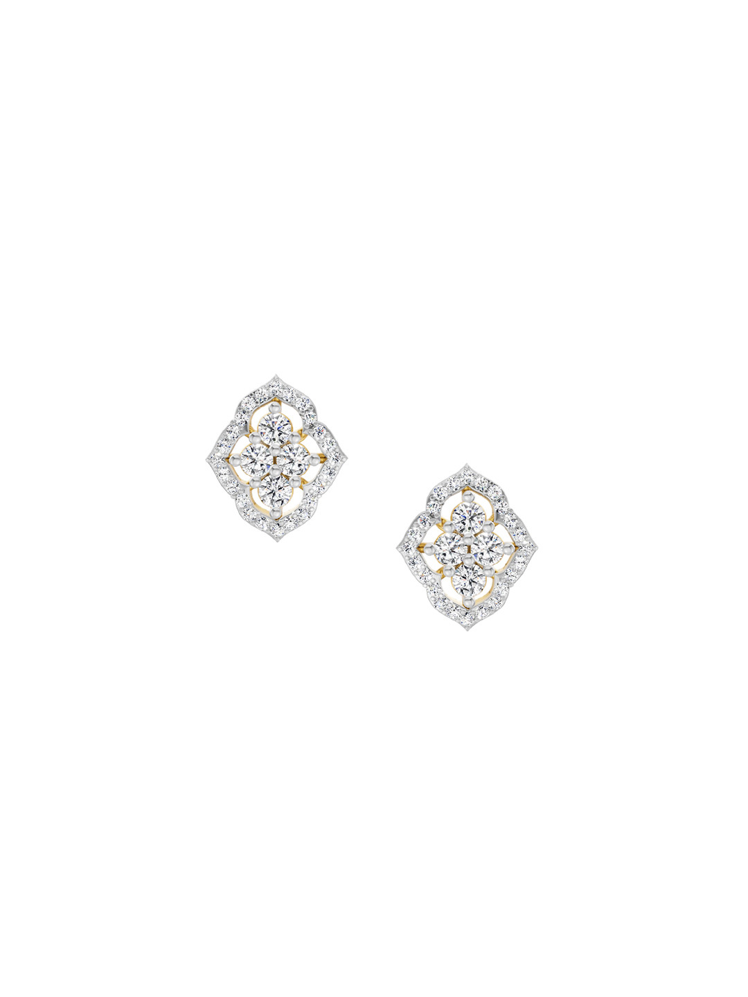Sparkles 14Kt Gold Stud Earrings With 0.45 Carat Lab Grown Diamond - 2.2 g