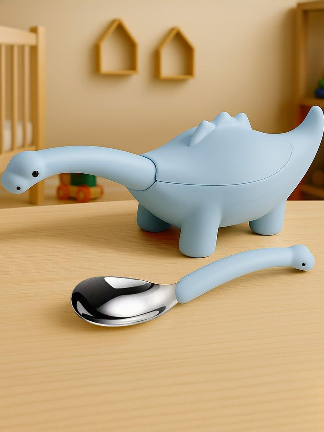 ONE AND ONLY Blue Stainless Steel Serving Spoon