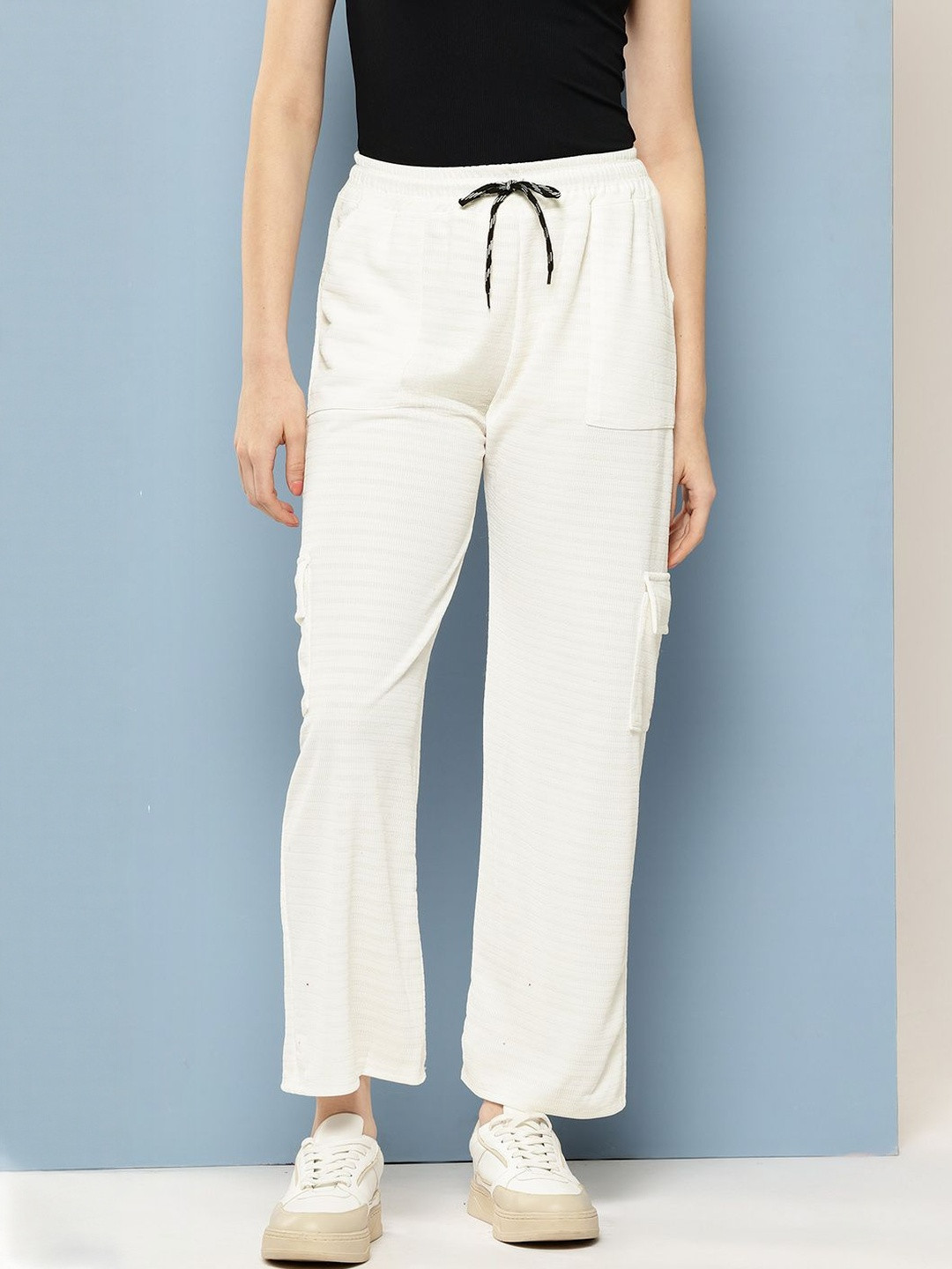 CORSICA Women White Cargos Trousers