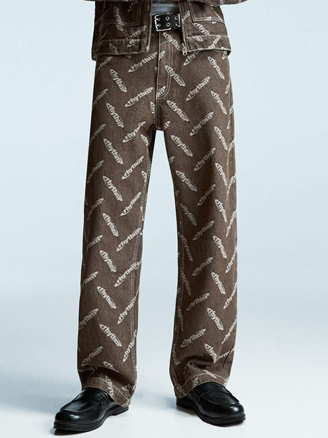 Bershka Baggy Jacquard Jeans