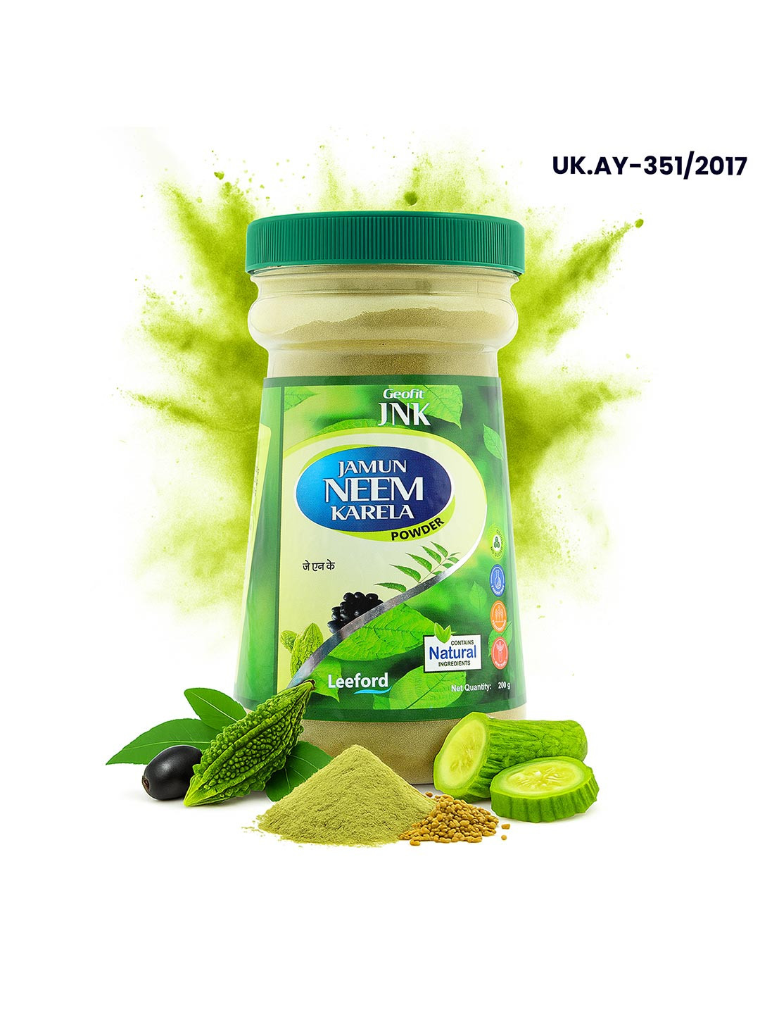 Geofit Karela Jamun Neem Powder - 200 g