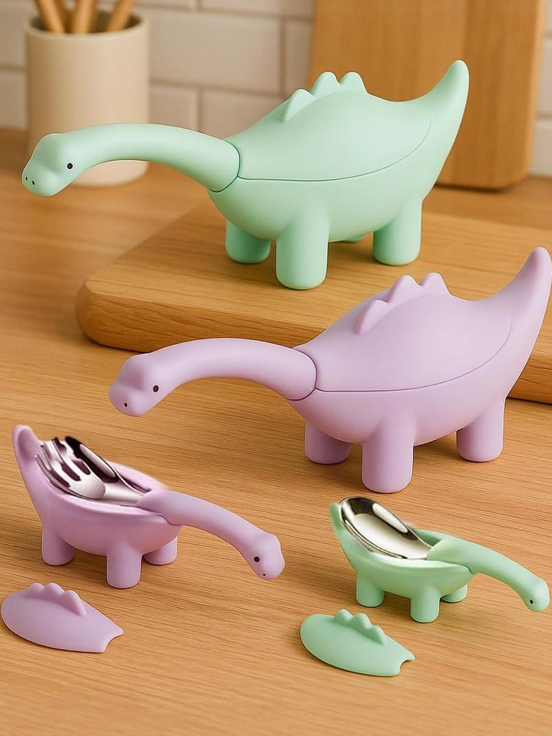 ONE AND ONLY Unisex Kids Stainless Steel Serving Spoon And Fork