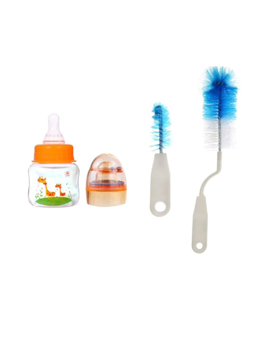 Kalra Magic Kids Set of 3 Printed Feeding Bottle With Brushes
