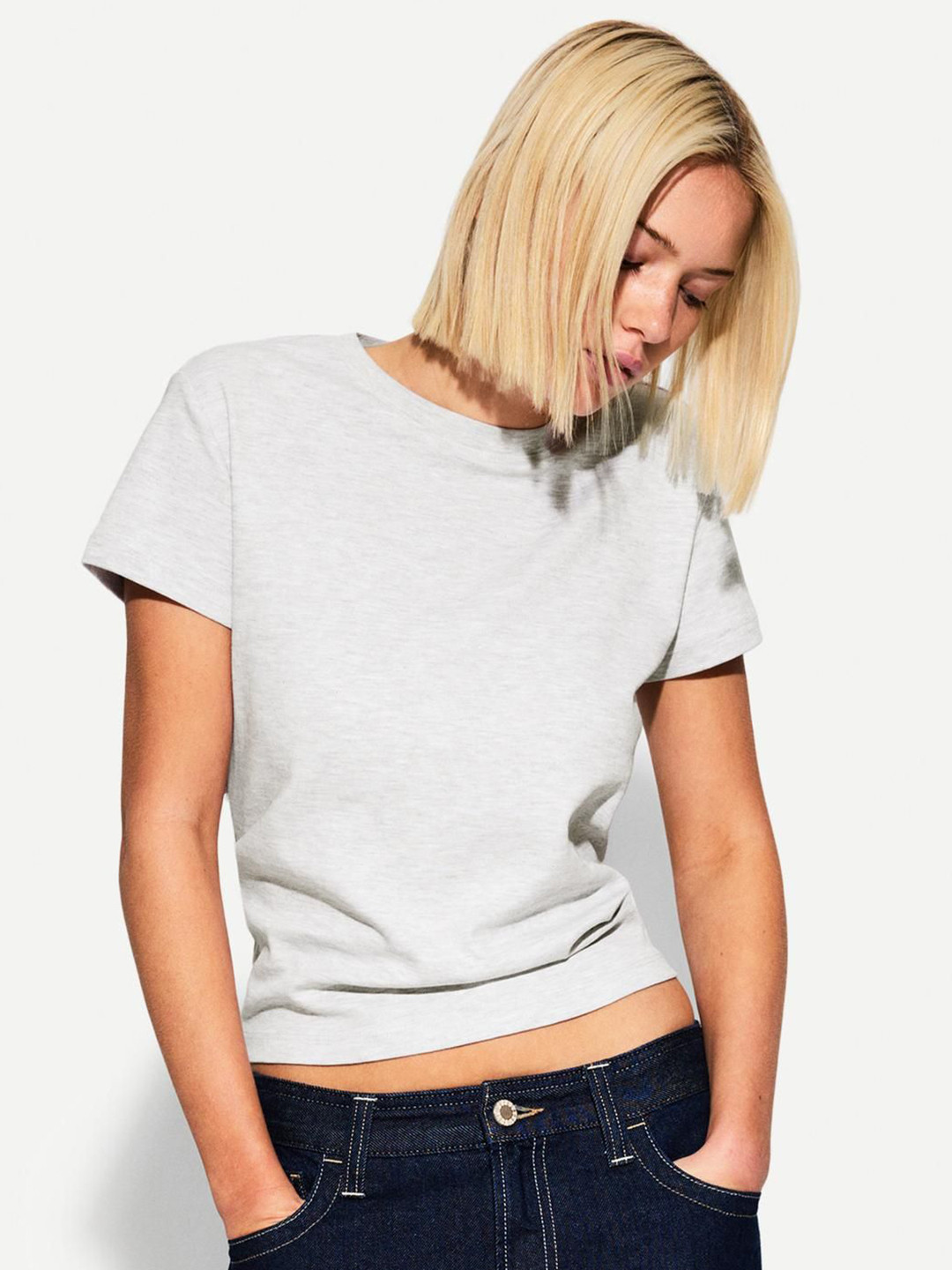 Bershka Short Sleeve Heavy Cotton T-shirt