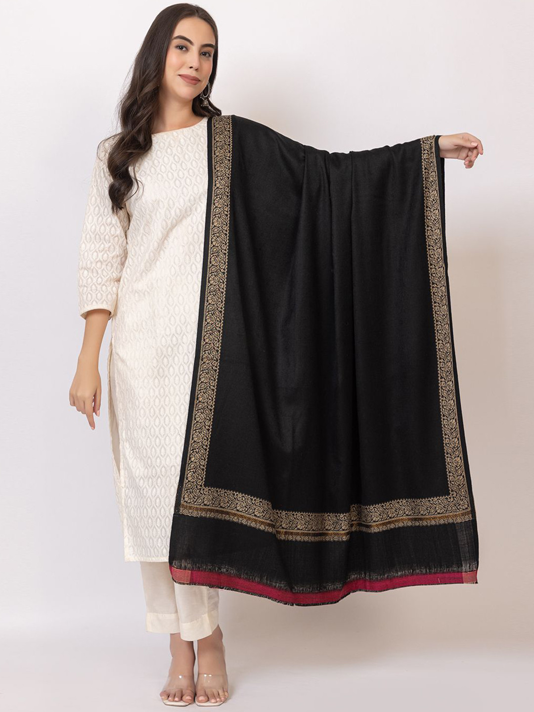 PYRO SPIRIT Floral Woven Design Shawl