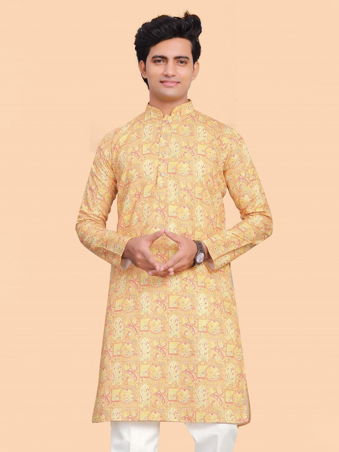 Raguvaanshikurta Men Ethnic Motifs Printed Straight Kurta