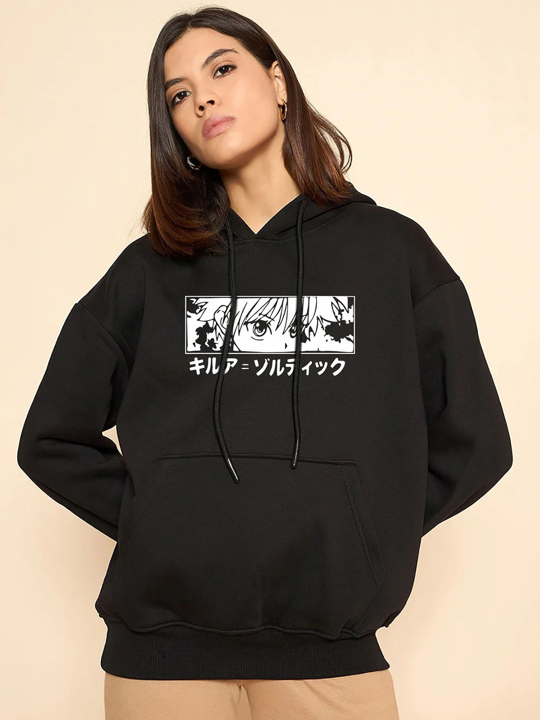 BRIEF CHICKADE Women Comic Printed Hooded Sweatshirt