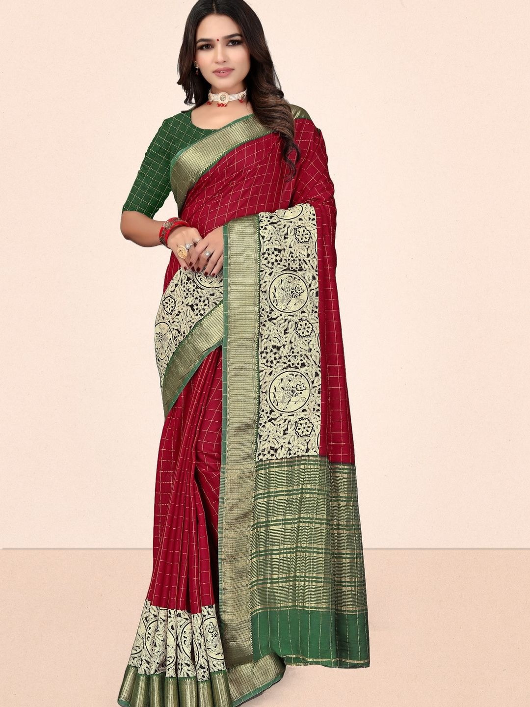 Suha Viscose Jari Chex Saree