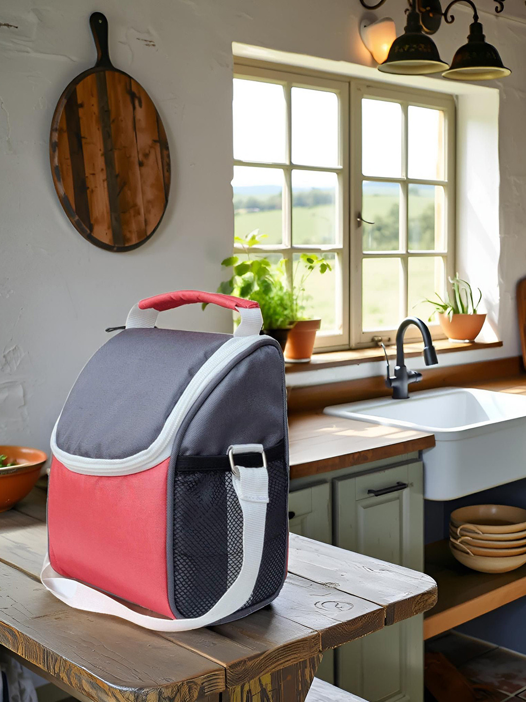 FOONTY Unisex Colorblocked Waterproof Lunch Bag For Office Use