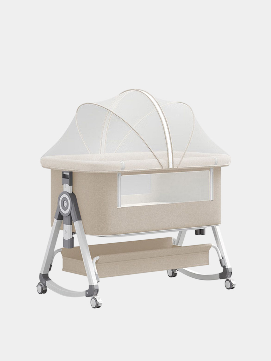 StarAndDaisy Infants Kids Baby Crib & Cradle with Mosquito Net Foldable Cradles