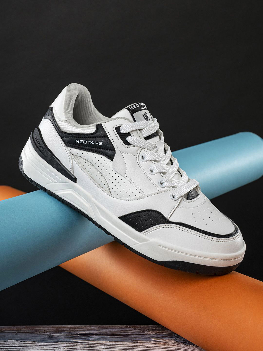 Red Tape Women Colourblocked Sneakers with Laser Cuts