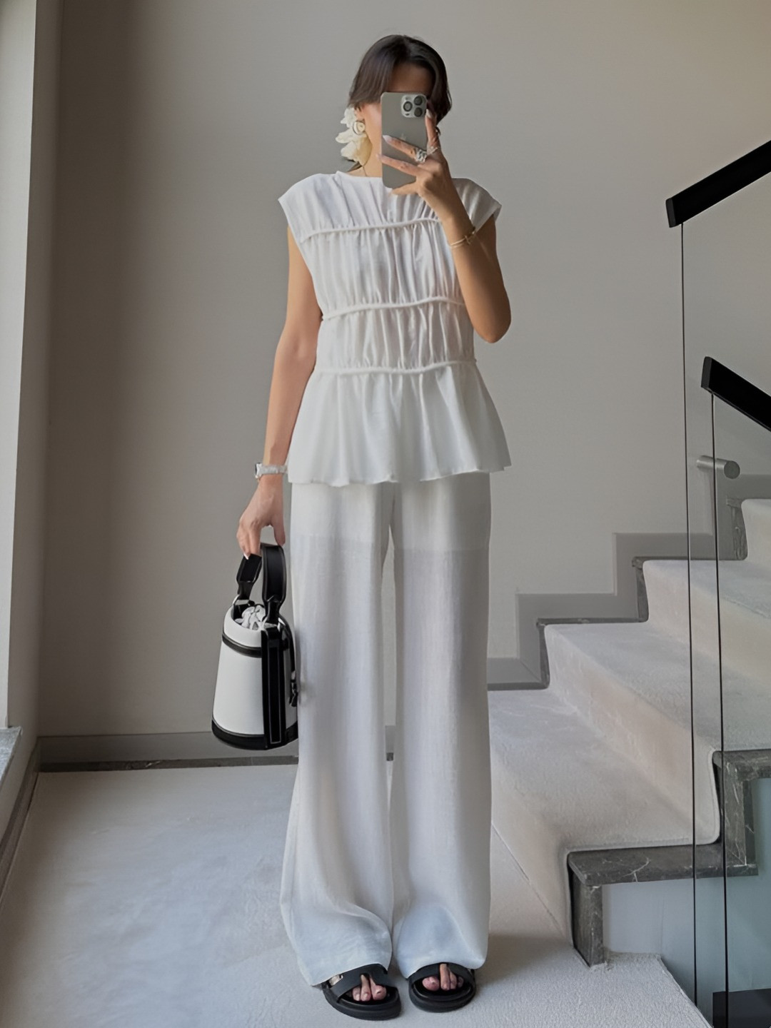 Miss Mosa By Akanksha White Iraida Summer Co-Ord Set