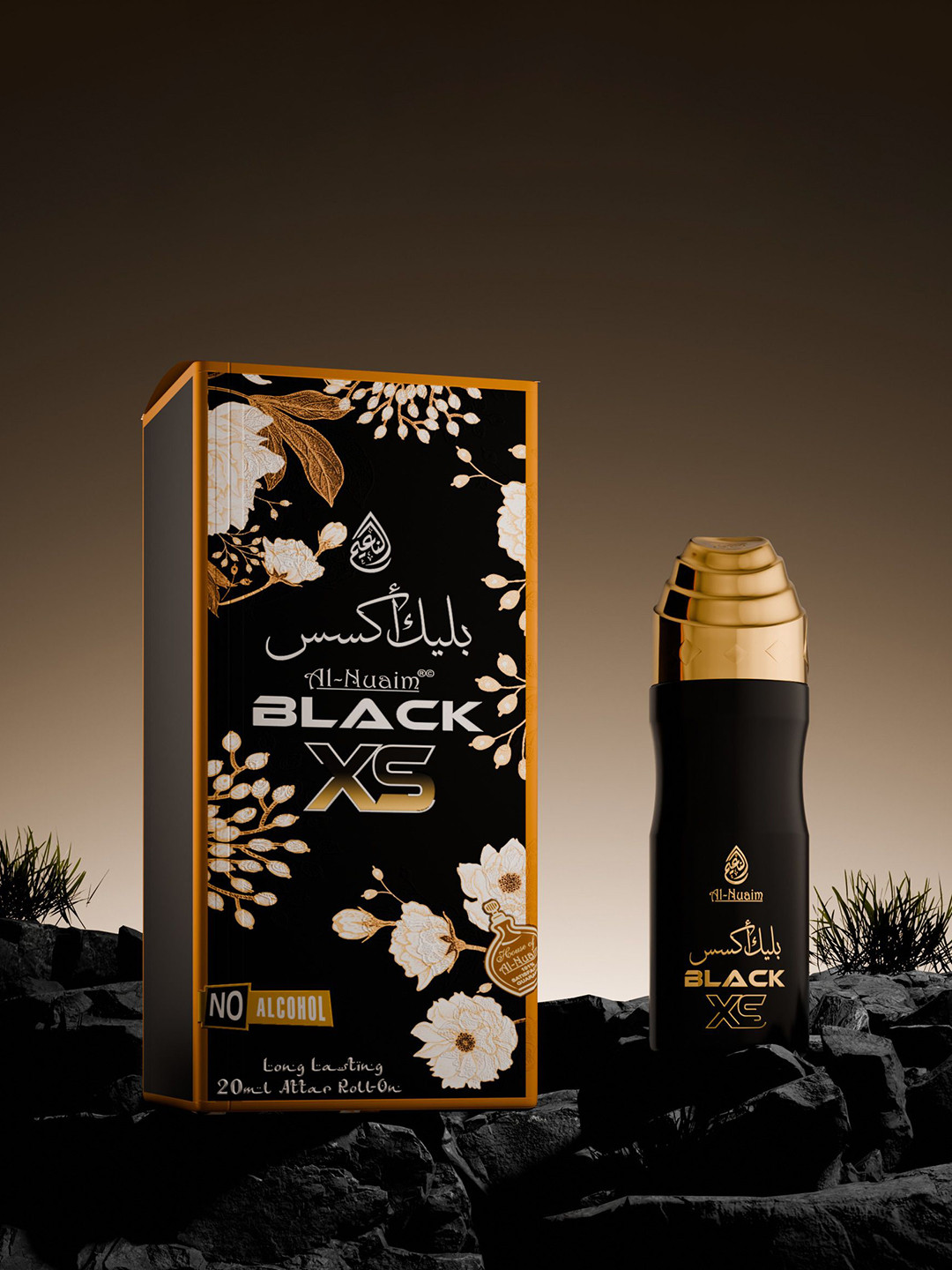 Al-Nuaim Black XS Long Lasting Roll On Attar - 20ml
