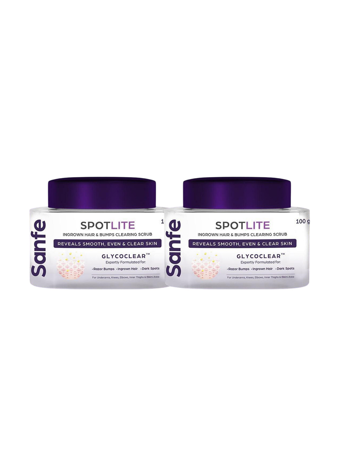 Sanfe Set Of 2 Spotlite Sensitive Areas Body Scrub- 100 g Each