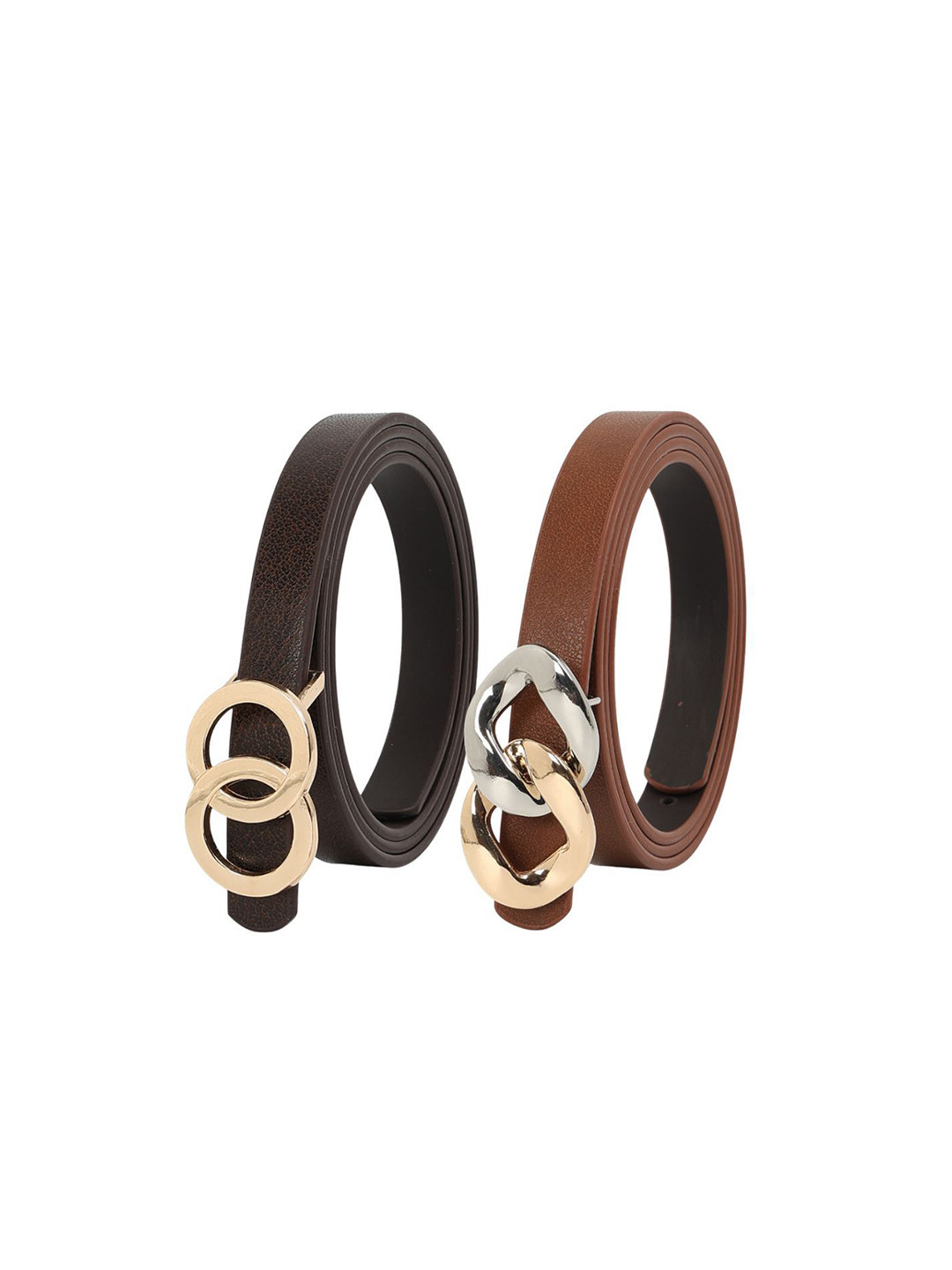 CRUSSET Girls Set of 2 Textured Push Pin Belts