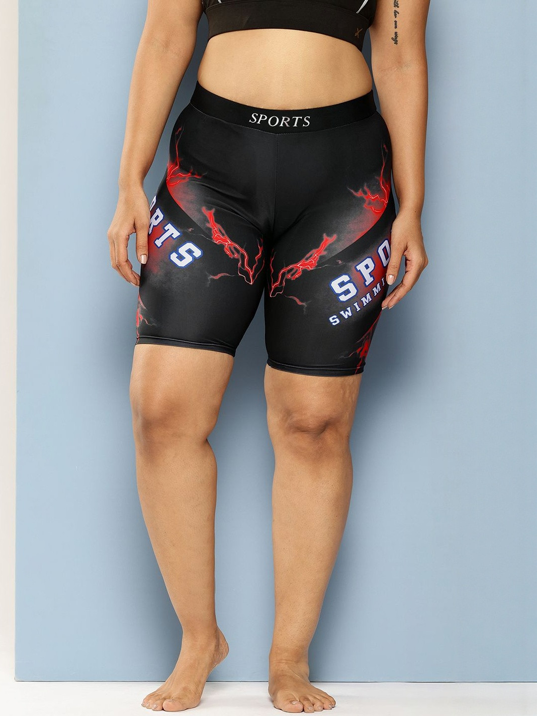 CORSICA Women Nylon Printed Jammer Shorts