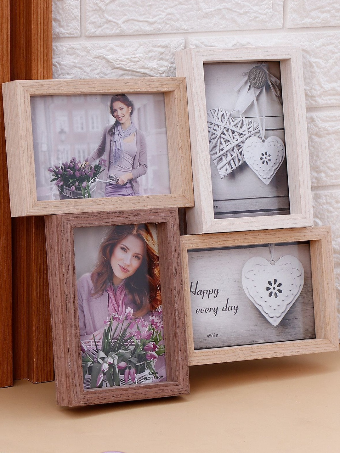 Archies Brown 4 Pieces MDF Photo Frames