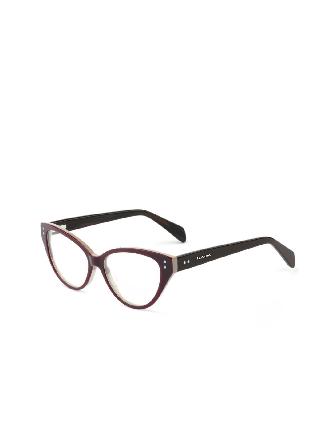 First Lens Unisex Full Rim Cateye Frames Ruby Blue Light Computer Glasses B016