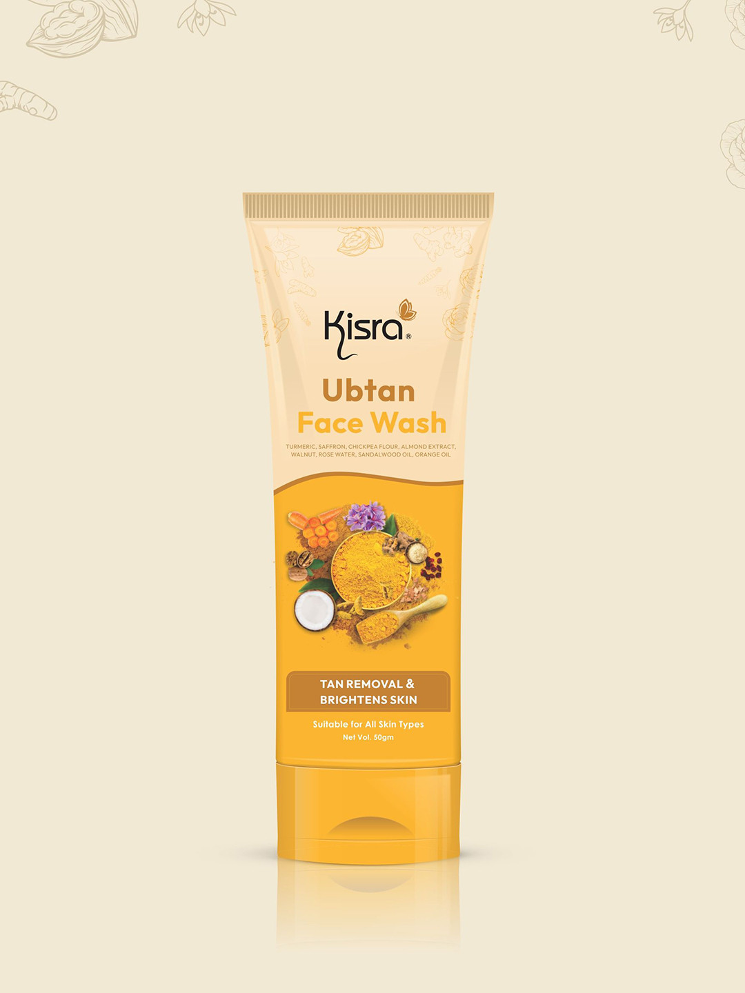 KISRA Set Of 4 Ubtan Face Wash Duo for Tan Removal & Brightens Skin - 50 g Each