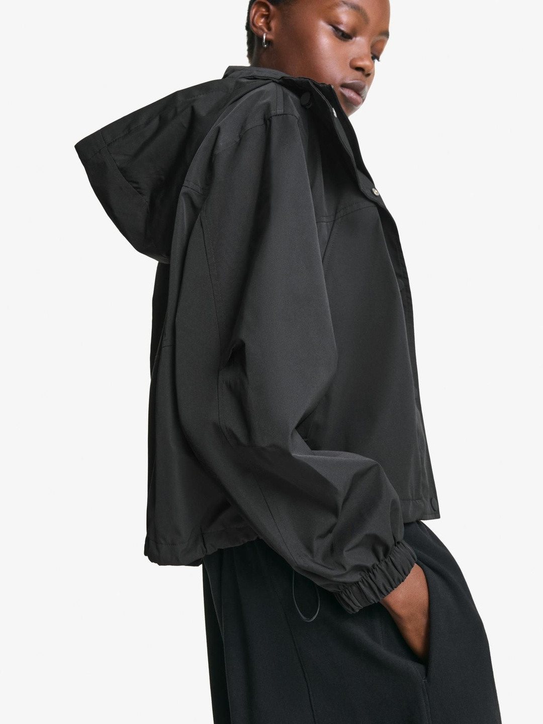 Bershka Hooded Technical Jacket