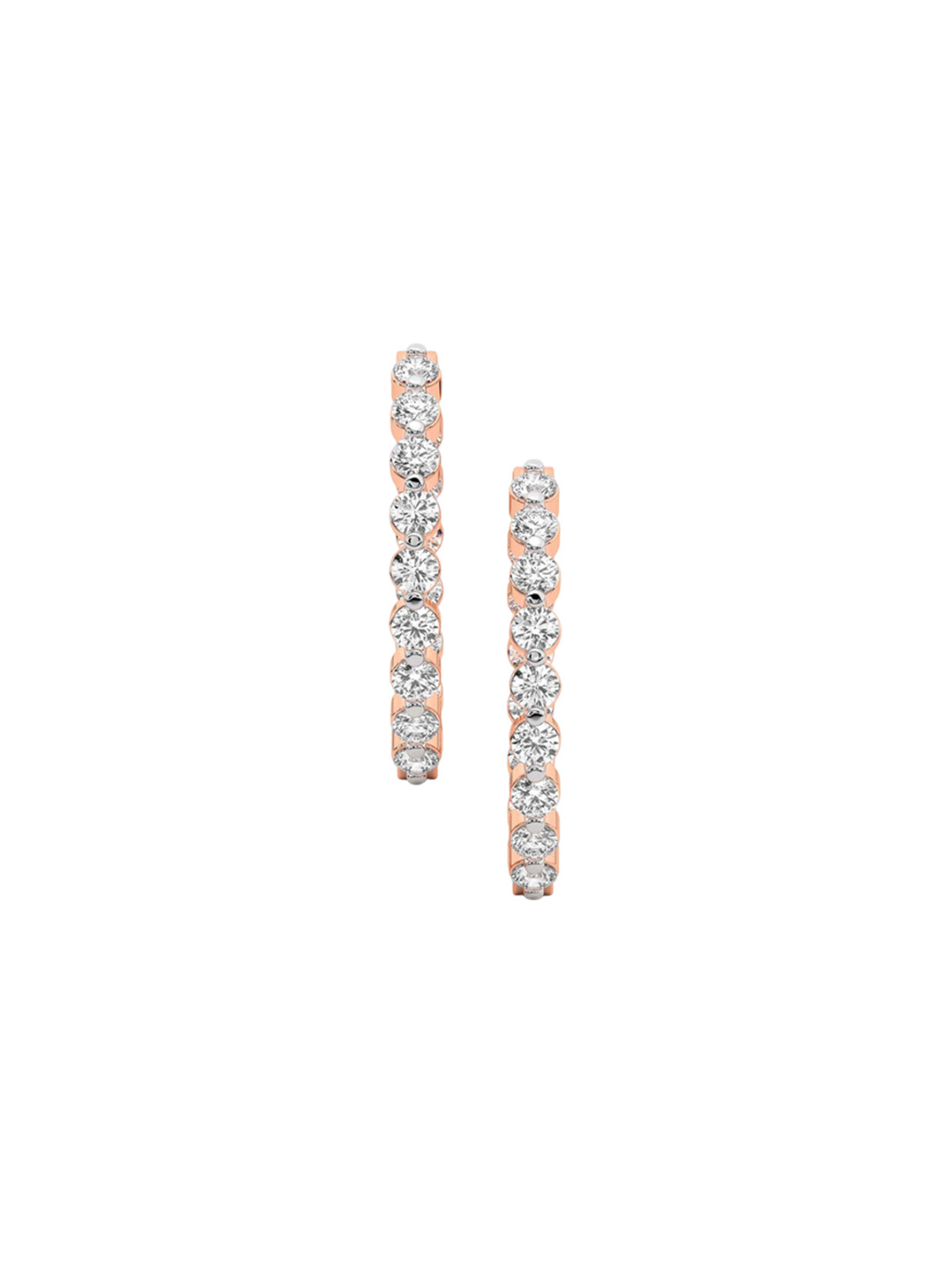 Sparkles 14Kt Gold Hoops Earrings With 4.25 Carat Lab Grown Diamond - 9.9 g