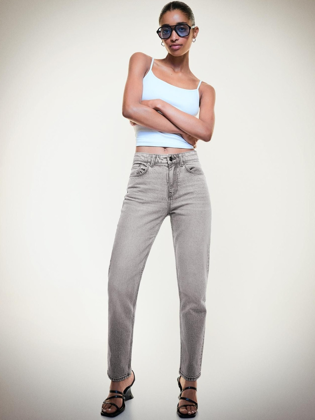 Bershka Comfort-fit Hi-rise Mom Jeans