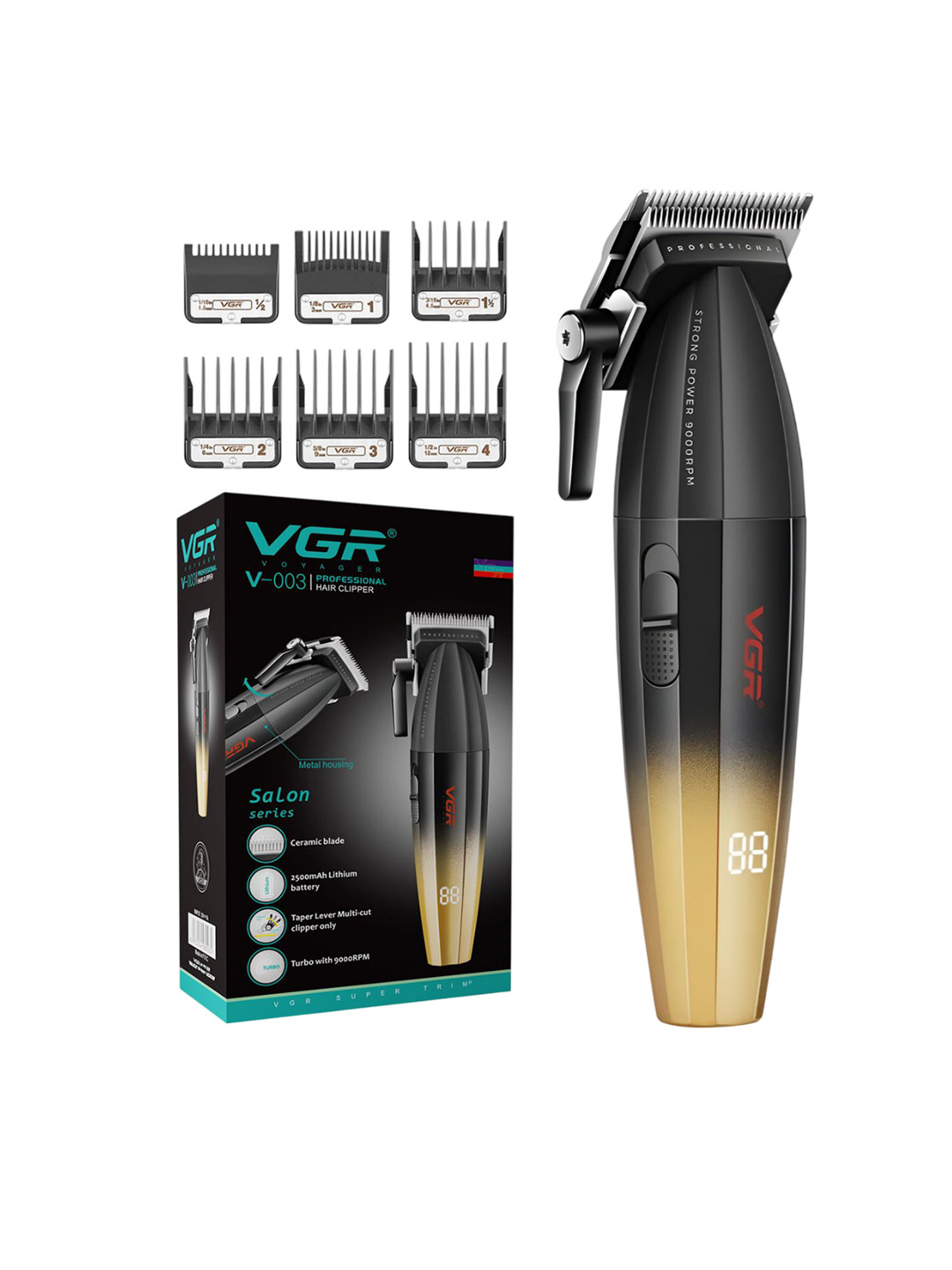 VGR V-003 Professional Salon Series Hair Clipper- Gold