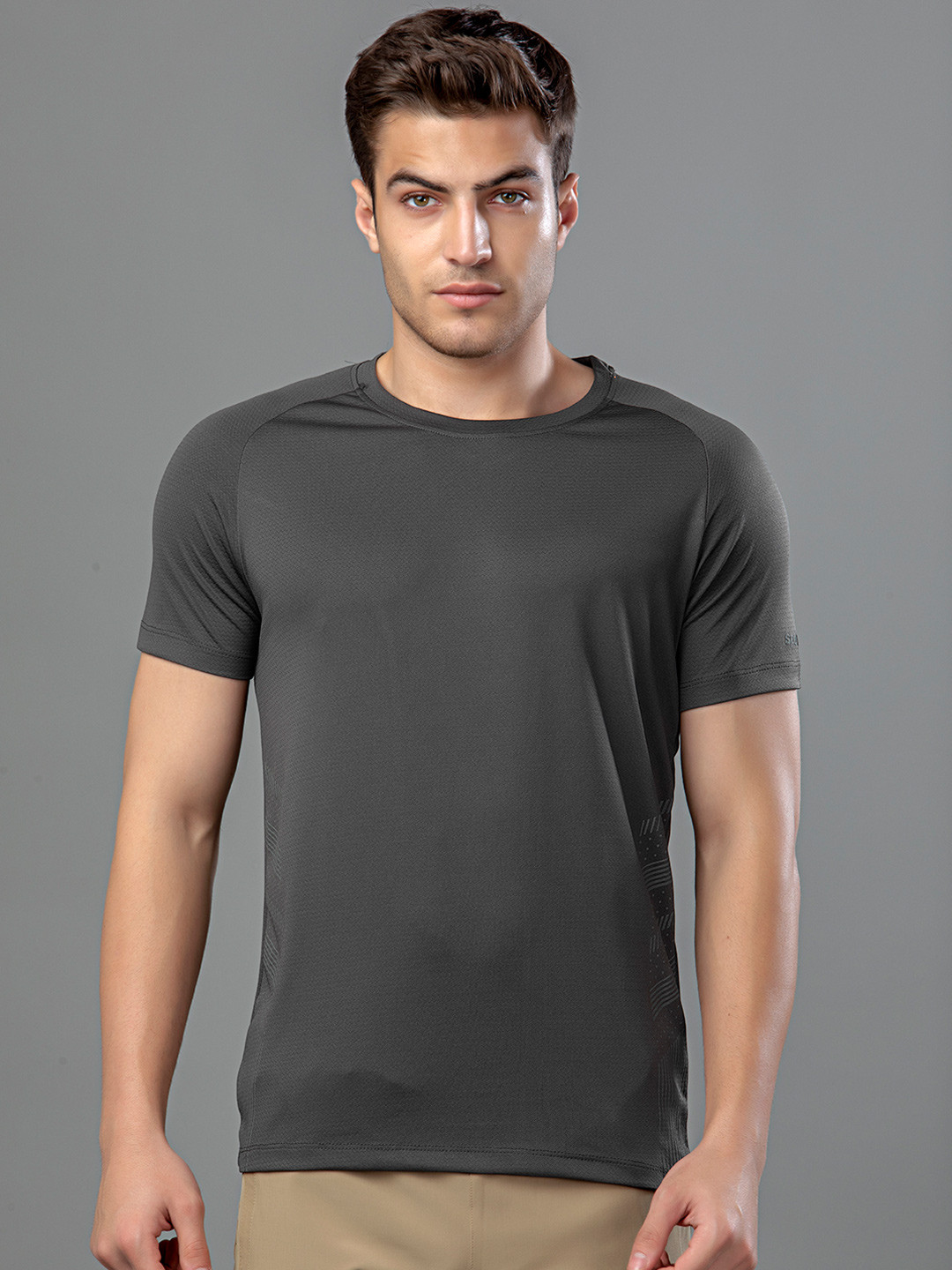 SPORT SUN Round Neck Short Sleeves Dry Fit Sports T-shirt