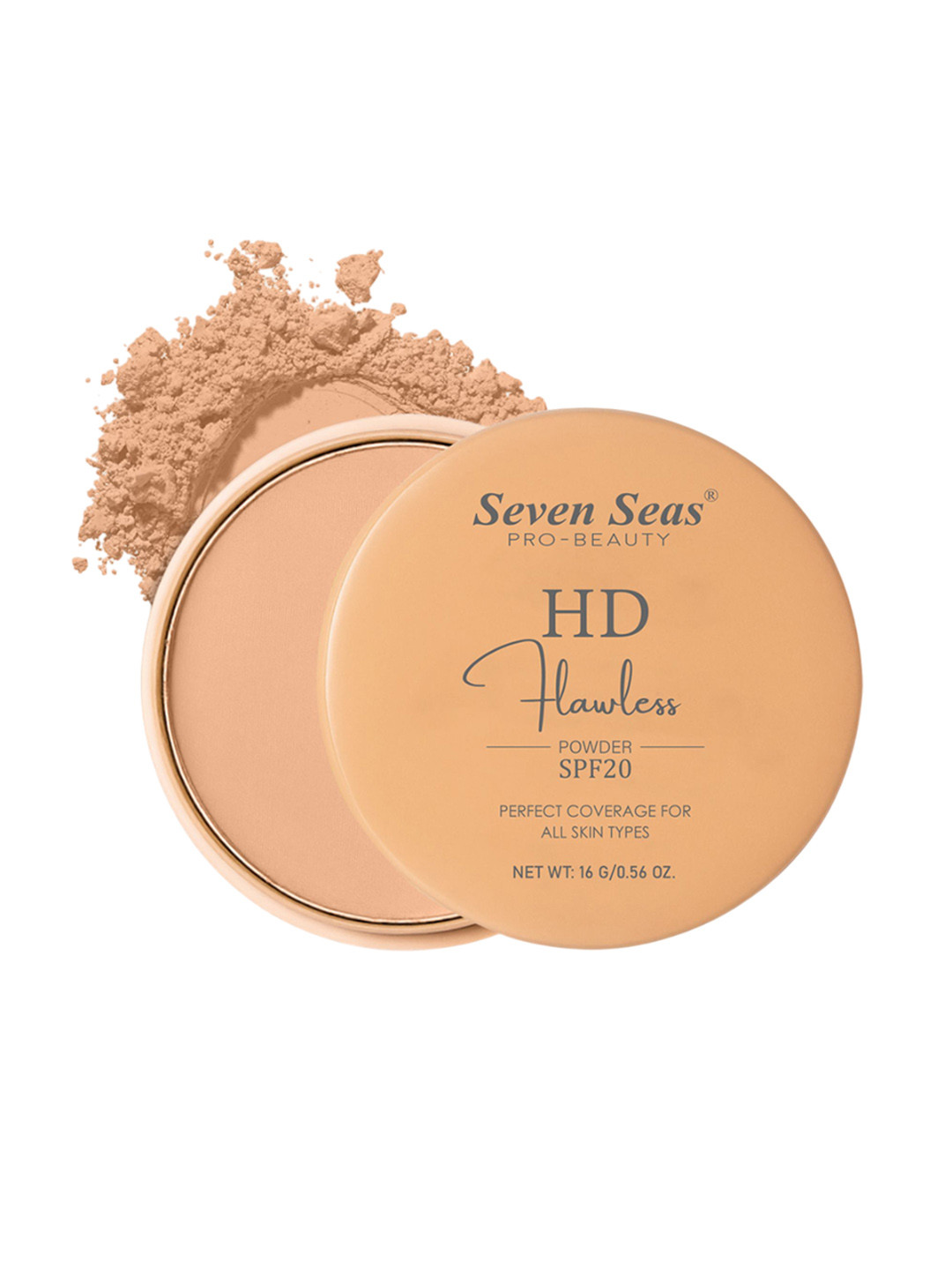 Seven Seas HD Flawless Compact Powder With SPF - 20 - 16 g  Shade -01