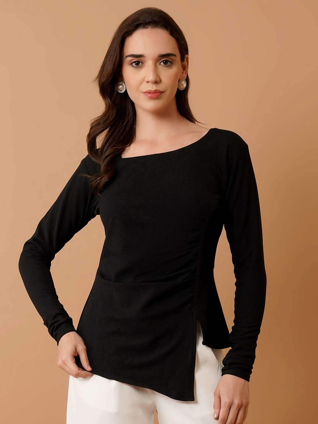 Magnetism Boat Neck Regular Top