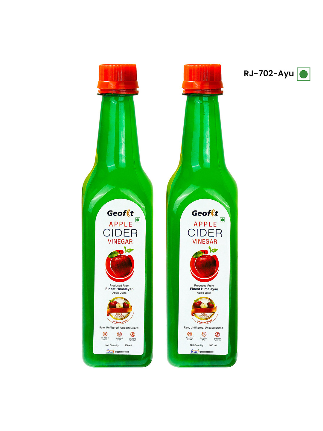 Geofit Set Of 2 Apple Cider Vinegar Juice - 500 ml Each